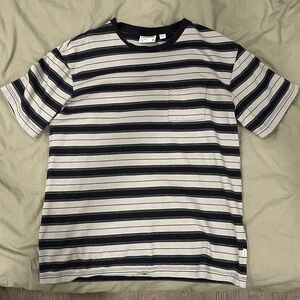 Frank & Oak T-Shirt - Blue and grey strips